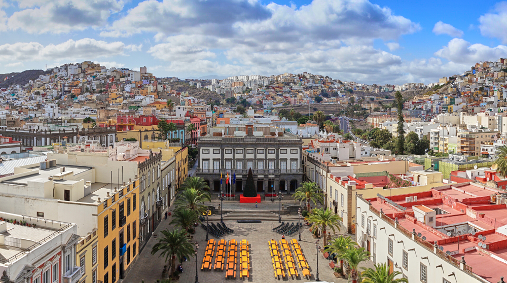 barrios en las palmas desde arriba