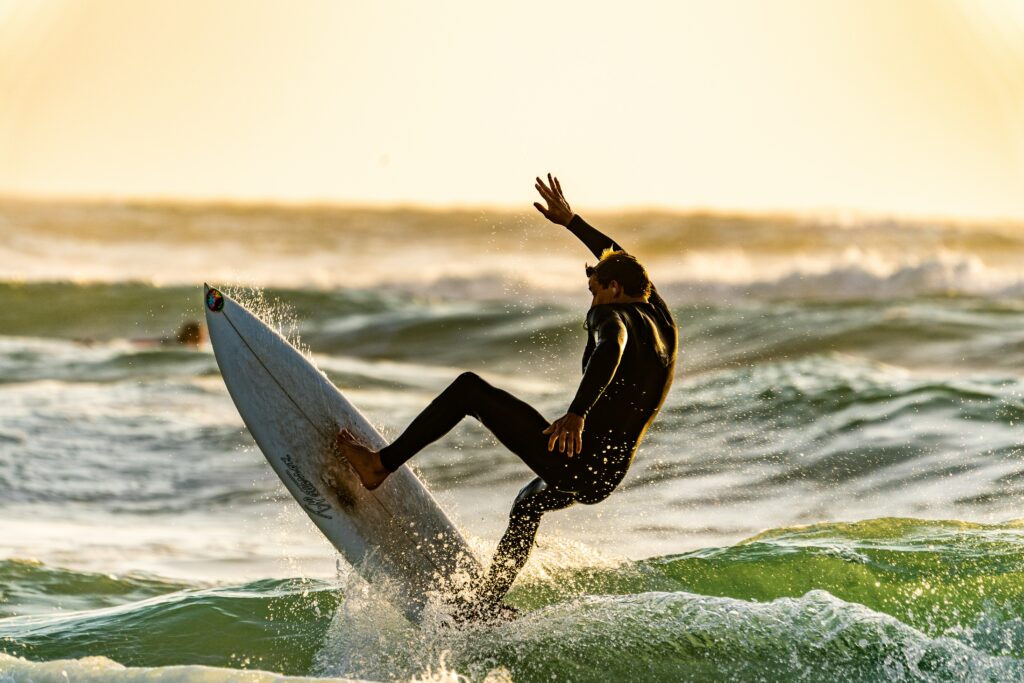 man surfing