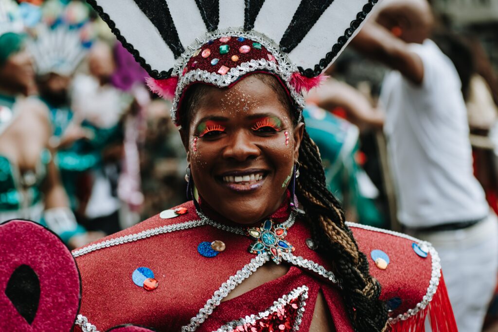black woman on carnival